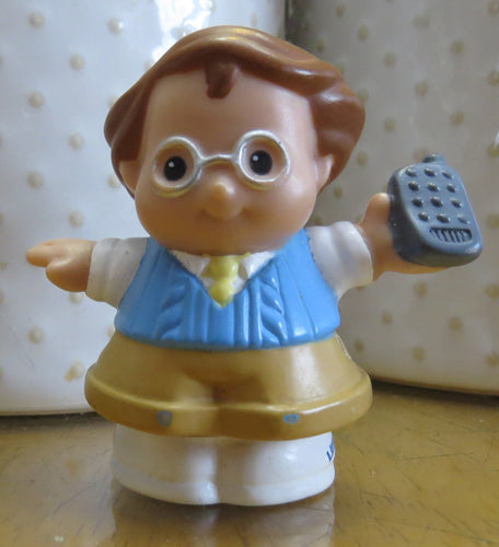 2001 Fisher Price Little People - boy w glasses