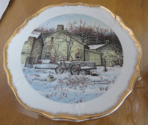 7'' Made in JAPAN collectible plate: DEEP WINTER by FRANK M. HAMILTON