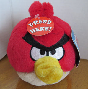 2010 ANGRY BIRDS - plush ball- 4'' high with tags