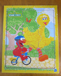 2012 cardboard - SESAME STREET - ELMO & BIG BIRD - frame tray puzzle - complete