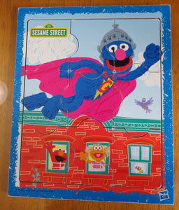 2012 cardboard - SESAME STREET - GROVER - frame tray puzzle - complete