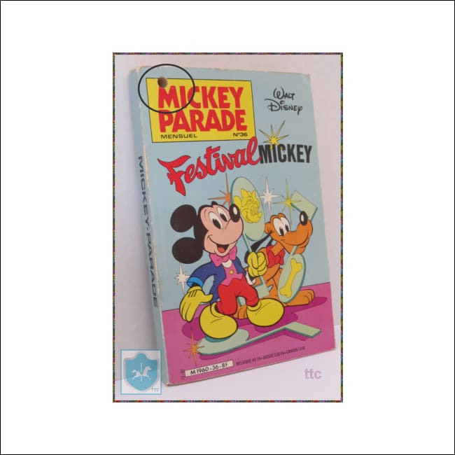 1982 Disney MICKEY PARADE Mensuel No33 - french / français hole top left corner - Toffey's Treasure Chest