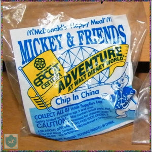 1994 Disney McDonald's - EPCOT CENTER - happy meal toy MIP - Chip in China - Toffey's Treasure Chest