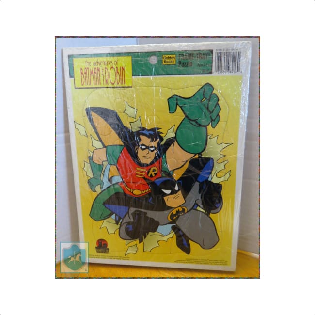 1995 Dc Comics - BATMAN & ROBIN - FRAME TRAY PUZZLE - made BY Golden - Toffey's Treasure Chest