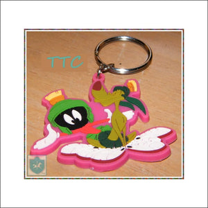 1997 Warner Bros - LOONEY TUNE - MARVIN THE MARTIAN - pvc keychain / keyring - 3'' tall - Toffey's Treasure Chest