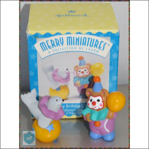 1998 Hallmark - Keepsake - Merry Miniature - Happy Birthday CLOWN JOLLY SEAL - Christmas ornament - figurine w box - Toffey's Treasure Chest