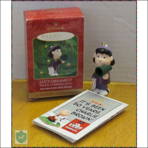 1999 Hallmark - Keepsake - Merry Miniatures - PEANUTS - LUCY - figurine w box - 2.75'' tall - Toffey's Treasure Chest