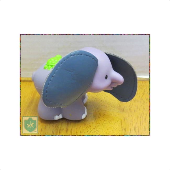 2005 Fisher Price Little People - ELEPHANT with green animal on back - Toffey's Treasure Chest