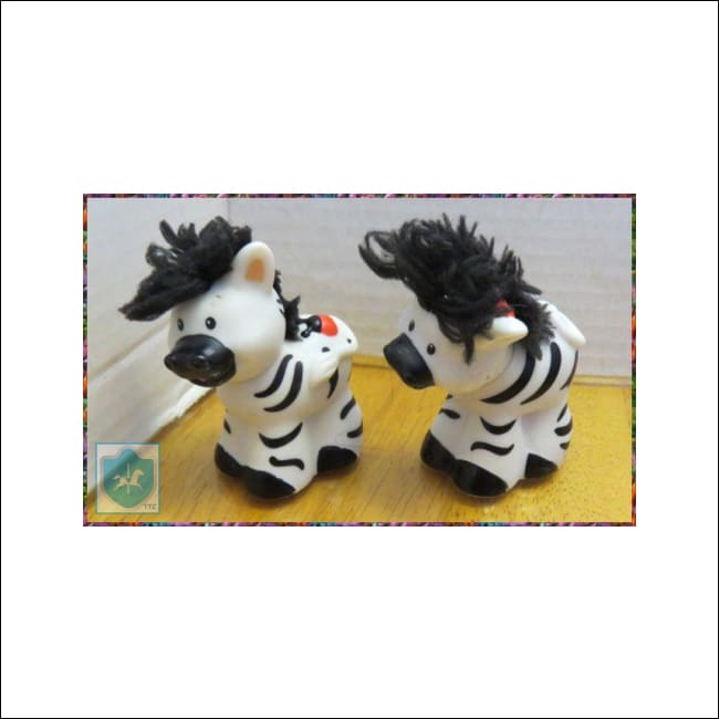 2005 Fisher Price Little People - ZEBRA pair / from Ark - FP