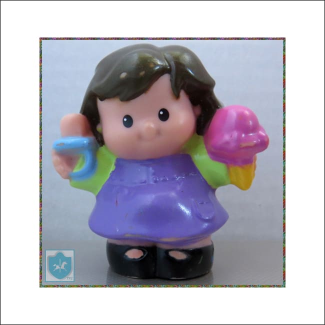 2008 Fisher Price Little People - Brown Hair Girl / Fillette Cheveux Bruns - Fp