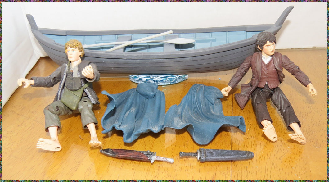 2002 LORD OF THE RING - LOTR -  ELVEN BOAT SAM & FRODO
