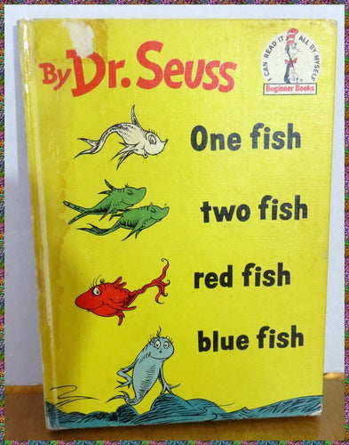 1960 DR SEUSS - One fish - Vintage english book yellow