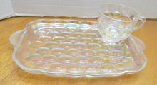 Vintage Federal Colonial Glass Iridescent 2 pcs Snack Set - 9x7