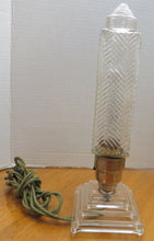 Deco Vintage lampe table - all glass - 12''tall x4''wide