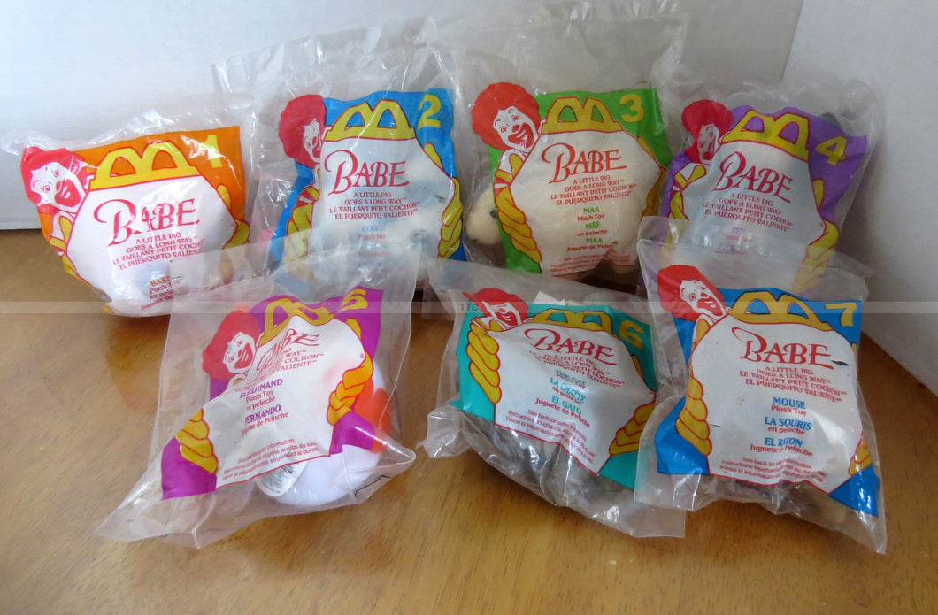 1996 Disney McDonald's - BABE - Happy Meal SET - MIP