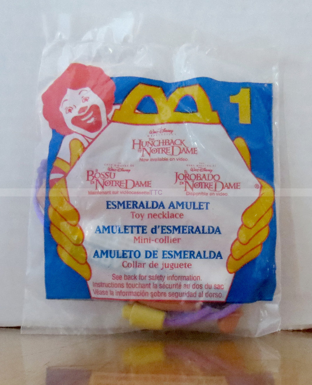 2002 Disney McDonalds - HUNCHBACK of NOTRE-DAME - Happy meals toy MIP - No 1