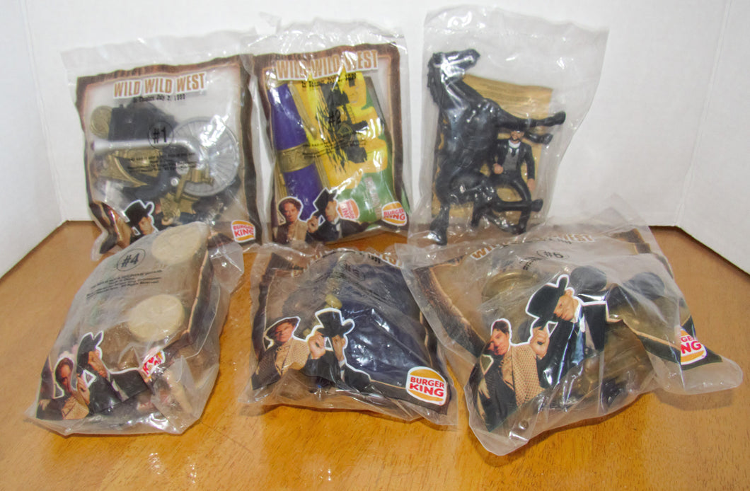 1999 Burger King - WILD WILD WEST - kid's Meal Club - MIP lot (6 toys)