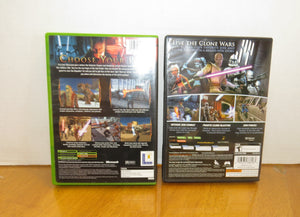 2008 PC GAME - Clone Wars & 2003 XBOX - Knights of old republic games lot(2)