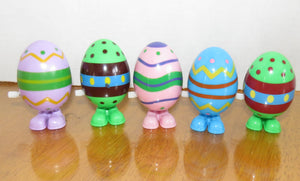 WIND-UP toys lot EGGS -  3.5'' tall