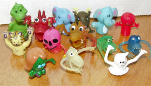 15+ Finger Puppet - MONSTERS - toy lot PVC Heads