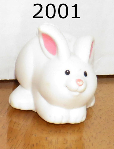 2001 Fisher Price Little People - white rabbit bunny