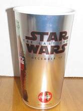 STAR WARS - LAST JEDI - pvc 16'' tall - thin tumbler / drinking glass / cup - Berry plastic