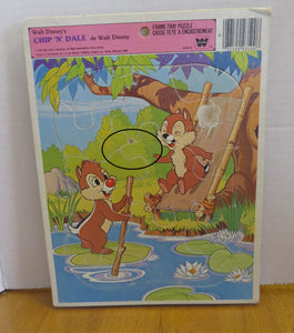 DISNEY  - CHIP & DALE - thick puzzle - cardboard by Whitman