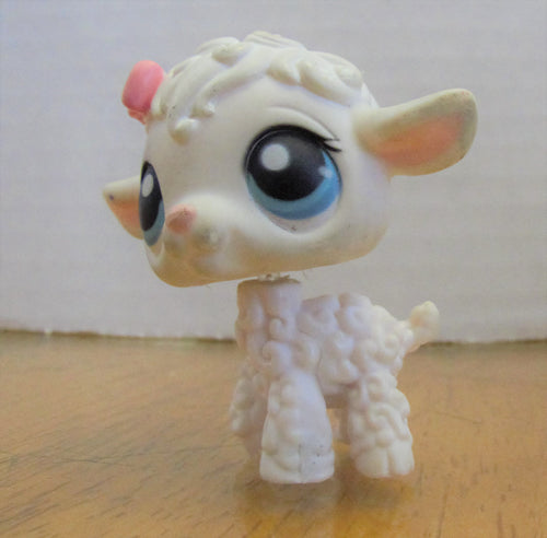 #396 LPS - LITTLEST PET SHOP - LAMB - SHEEP - blue eyes