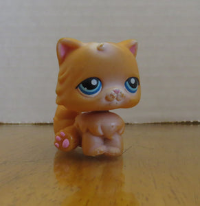 2004 LPS - LITTLEST PET SHOP orange CAT - blue eyes