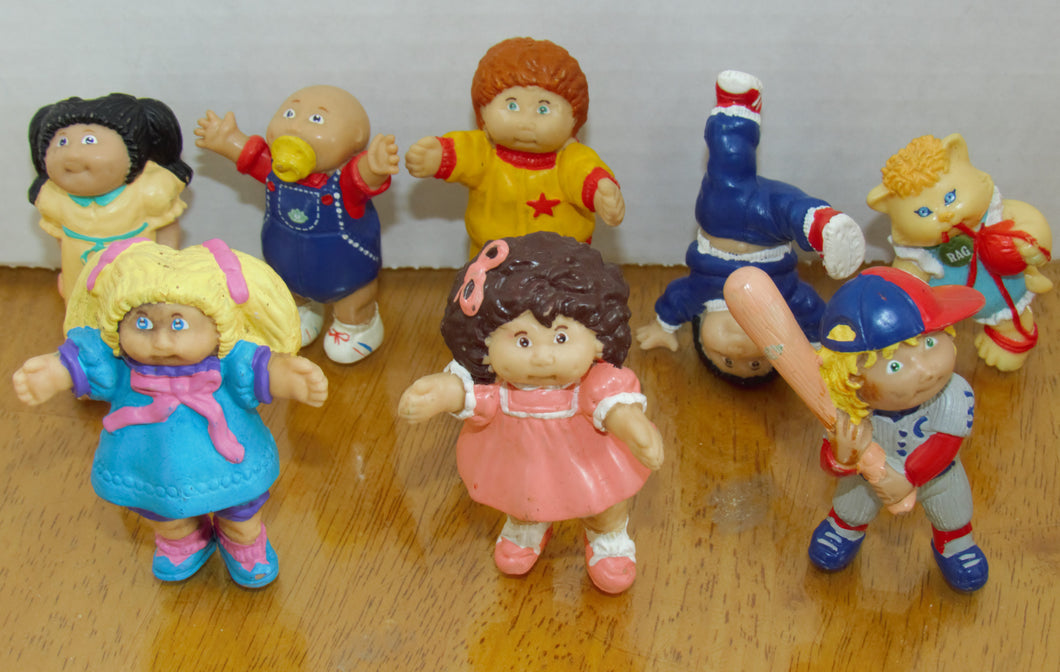 1984 CABBAGE PATCH KIDS - CPK - figurine (lot of 8) - 3''tall