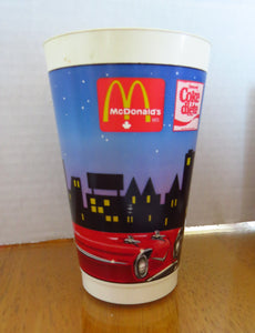 McDonald's Happy Meals - MAC TONIGHT- CAR - pvc 6'' tall - thin tumbler / drinking glass / cup