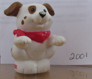 2001 Fisher-Price Little People - brown and white DOG