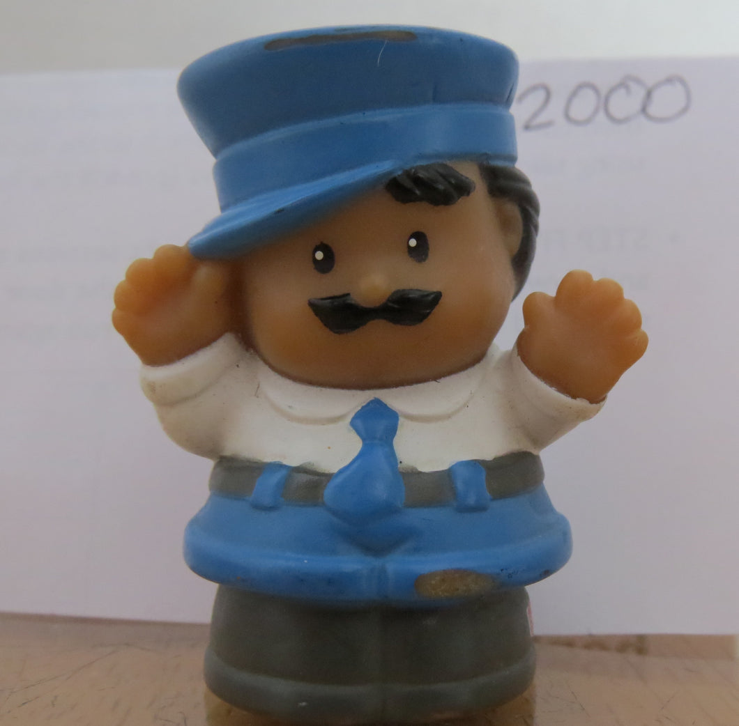 2000 Fisher Price Little People - moustache guy / uniform