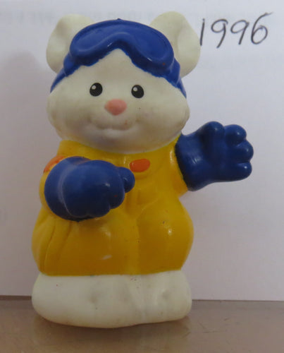 1996 Fisher Price Little People - white BUNNY - uniform