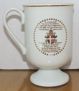 PAPE / POPE JEAN PAUL 2 - MUG from his first visit to CANADA, Montreal 1984