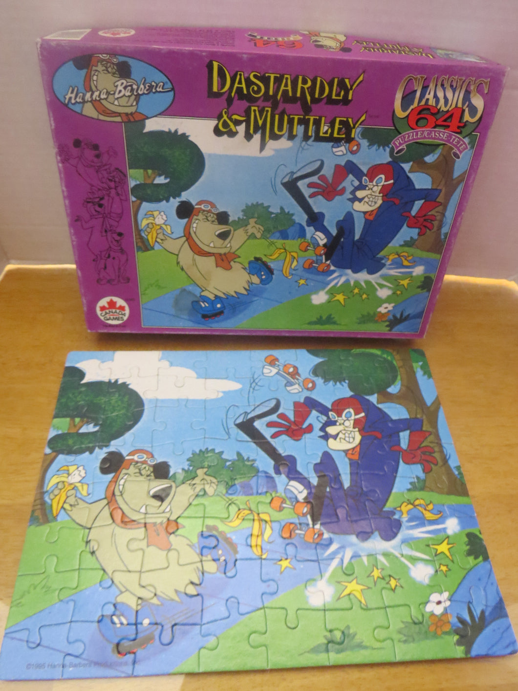 Hanna-Barbera Puzzle - DASTARDLY & MUTTLEY 64 pieces - complete w box