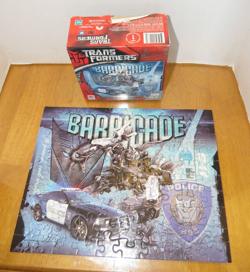 TRANSFORMERS - BARRICADE - 100 mcx puzzle complete