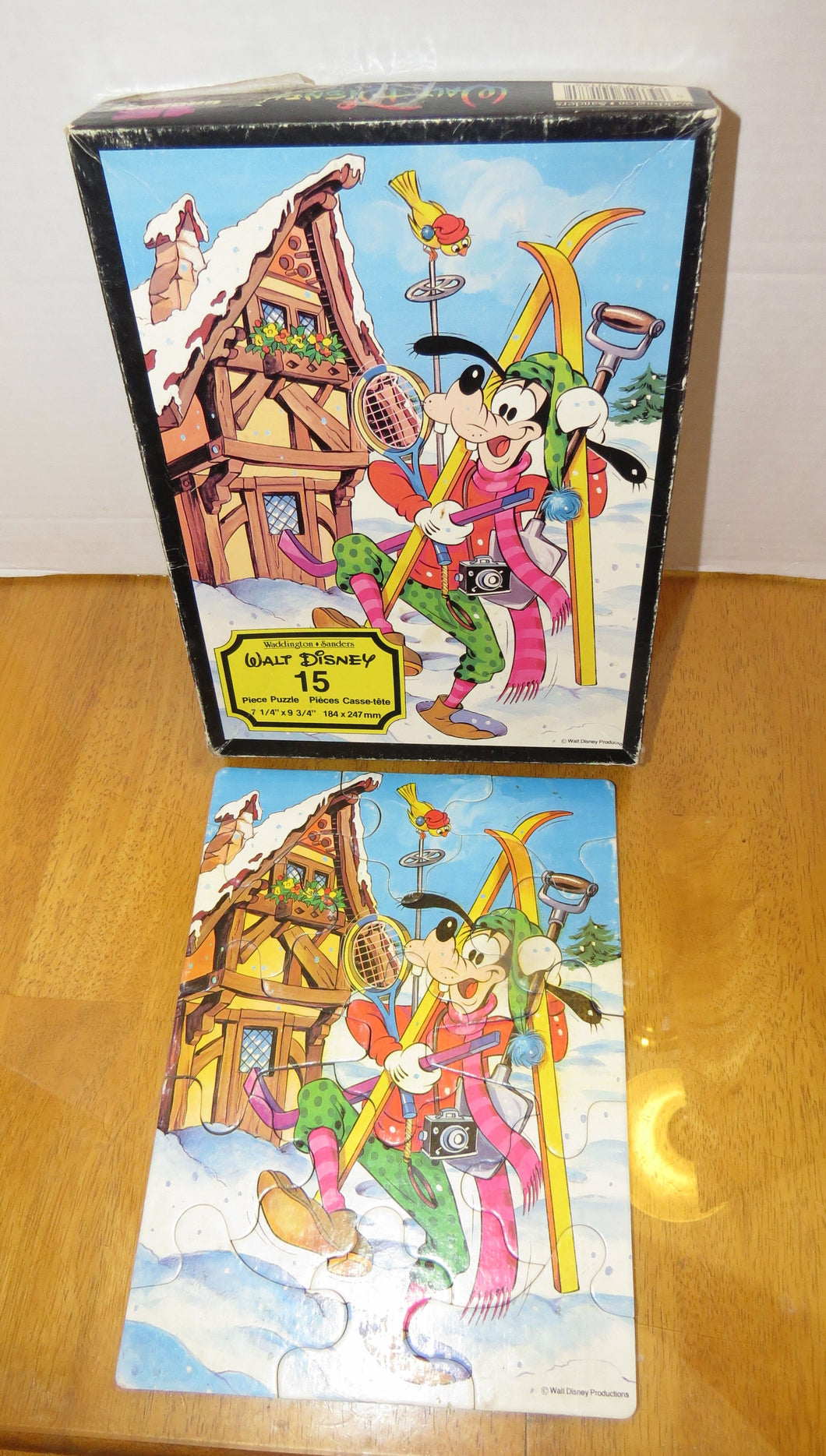 1986 DISNEY - GOOFY -  15 mcx puzzle complete w box