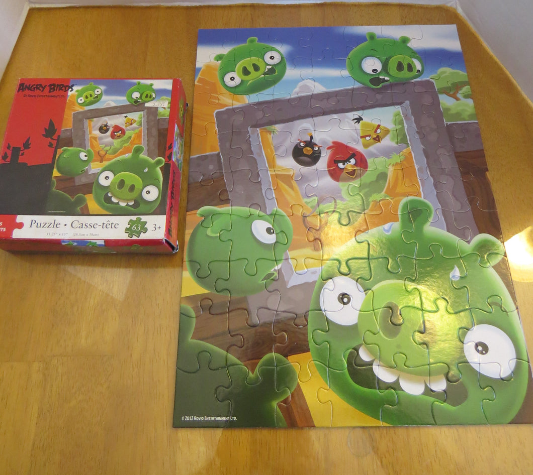 ANGRY BIRDS - 63 pcs - puzzle complete w box