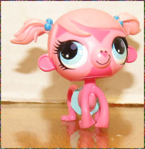 LPS - LITTLEST PET SHOP -  pink MONKEY w pink eyes