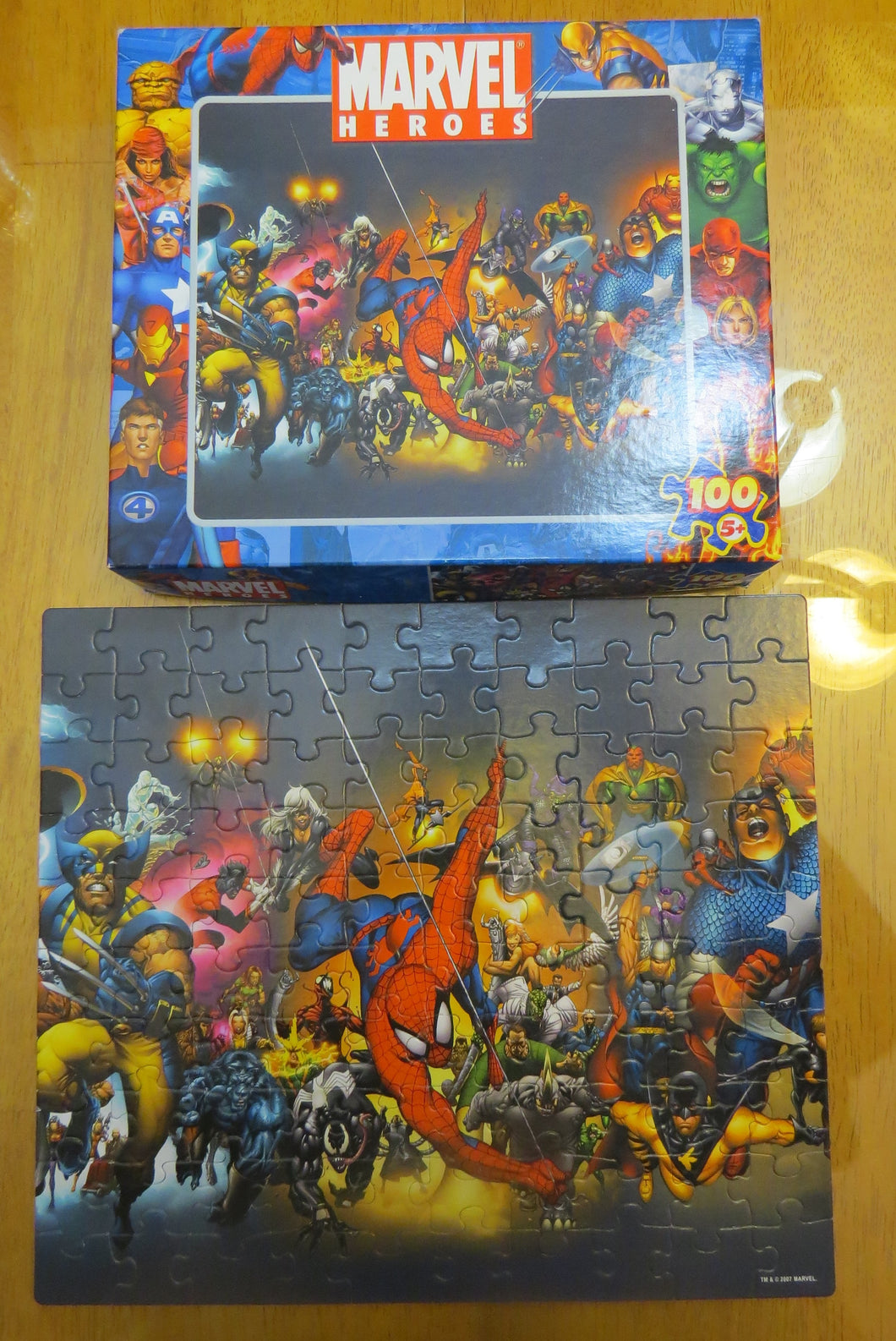 MARVEL HEROES - 100 mcx puzzle complete w box