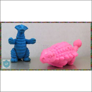Dinosaurs - Eraser Style - Lot Of 2 - About 1.5 Tall - Figurine