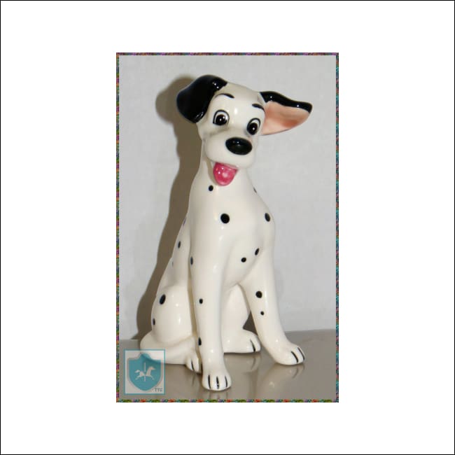Disney - 101 Dalmatians - Pongo - Ceramic - Hand-Glazed-Painted Figurine - Disney