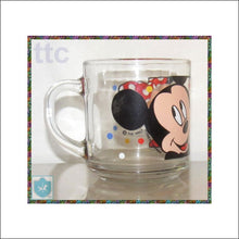 Disney Mickey And Minnie - Clear Glass Cup 3 Tall - Glass