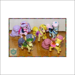 Disney - Pet Palace Animals Furry Tails - Horse - Pony- Bayou/bibbidy/blondie/petit/bloom Lot - Figurine