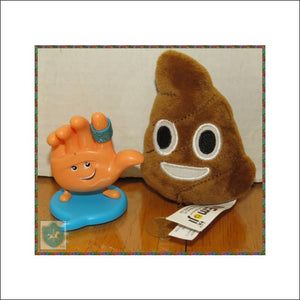 EMOJI - POOP AND HAND - plush and toy lot (2) - plush