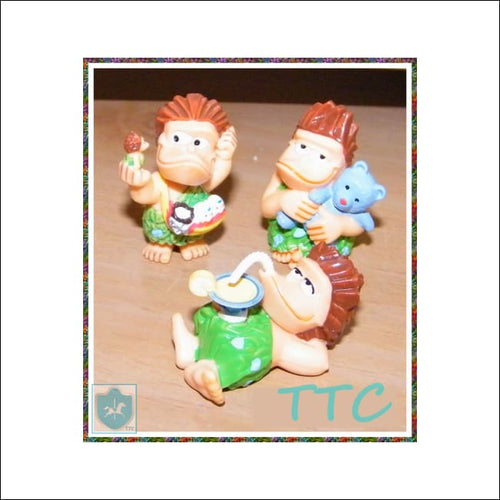 Ferrero Kinder Surprise - Paleoboys / Caveman - Figurine Lot Of 3 - Kinder