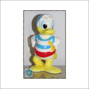 Japan Disney Donald Duck W Sailor Ceramic - Hand-Glazed-Painted Figurine - Disney