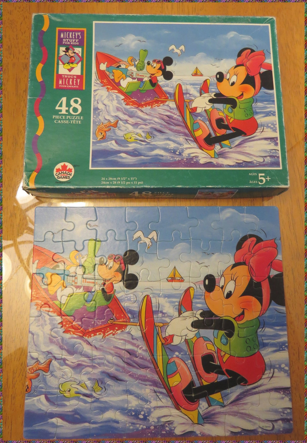 Disney Puzzle MICKEY & MINNIE WATERSKI - 48 pcs - complete w box