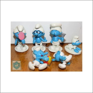 Peyo - The Smurfs - Schtroumpfs - Collectible Figurine Toy Lot - 2 Tallest - Figurine